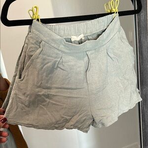 altar’d state stretch sage green shorts